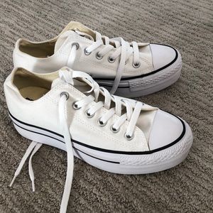 White platform converse